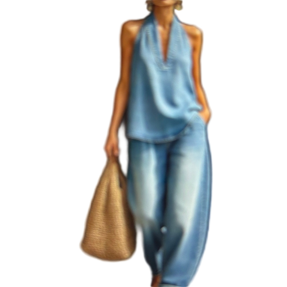 Loft petite XSP soft denim sleeveless top